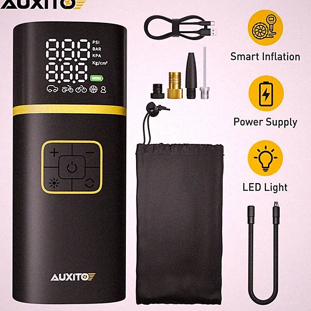 AUXITO Air Car Rechageable Pump Tyre Inflator Bicycle Tire Air Compressor
