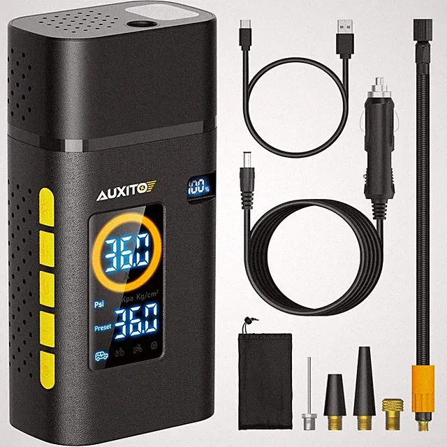 AUXITO Tire Inflator Portable Air Compressor - Cordless Air Pump for Car Tires K
