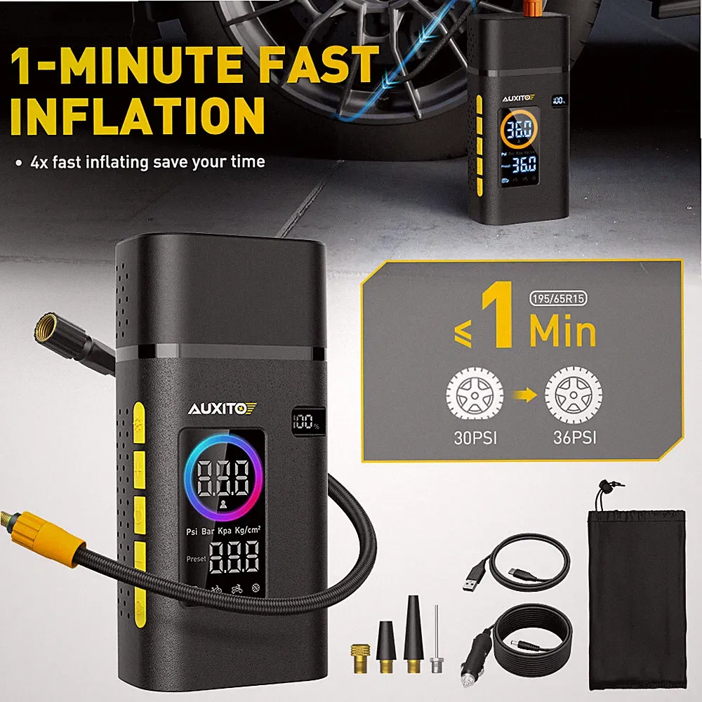 Tire Inflator Car Air Portable Pump Auto 150 PSI Compressor Electric 1/2/3SET